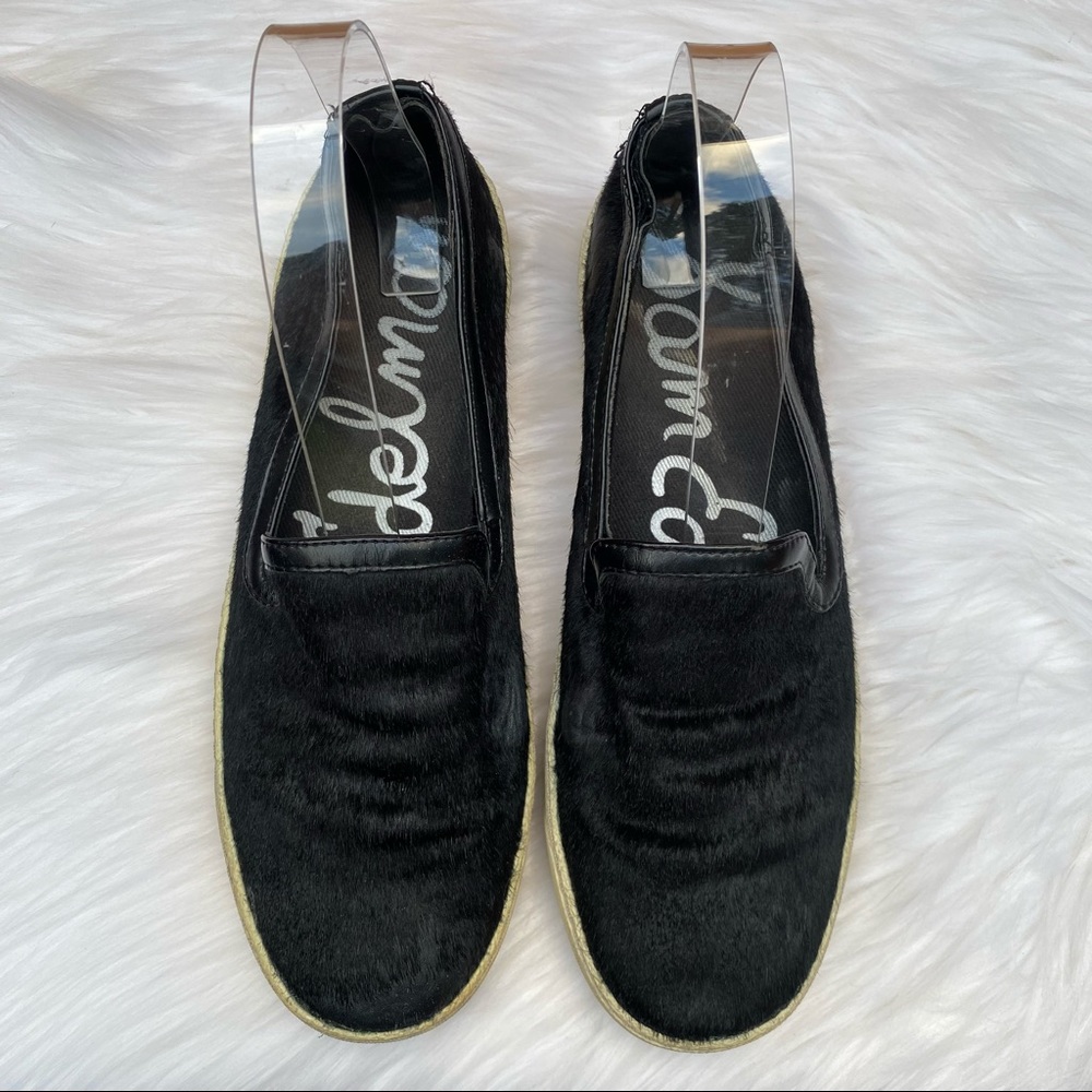 Sam Edelman Becker Leather Calf Hair Sneaker Size 7.5 Low Tops Cow Hair Shoes